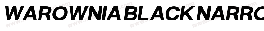 WAROWNIA BLACK NARRO字体转换